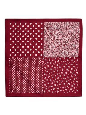 Red Patchwork Bandana Scarf Western Scarf Cowgirl Bandana Square Scarf 26 Inch